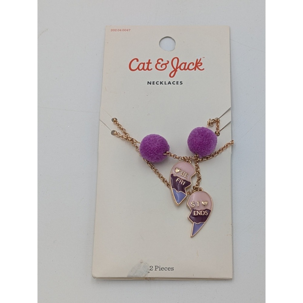 Cat And Jack Best Friend Necklace Set  2 Pieces Design NEW